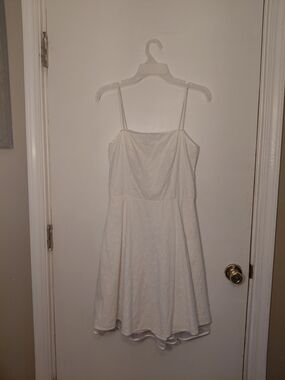 Taboo White Eyelet Spaghetti-Strap Mini Dress